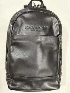 【美品】COACH F54135 バックパック リュック オールレザー ブラック