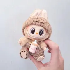 ラブブ コスチューム LABUBUぬい服 着せ替え服 洋服　3点セット　米色