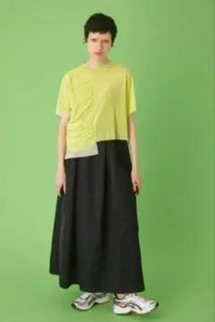ヘリンドットサイ 半袖 シアー シャーリング Tシャツ/ダブルヘムトップスのサムネイル