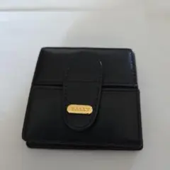BALLY良品オールレザーコインケース　 スクエア　ブラック