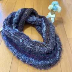 ハンドメイド パープル系 スヌード