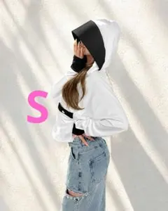 rady　バイカラーUVカットパーカー　　ホワイト　Sサイズのサムネイル