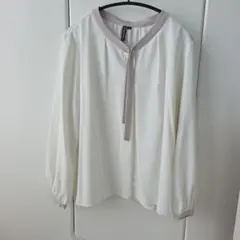 HK WORKS LONDON 長袖ブラウス LL ホワイト