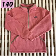 ノースフェイス キッズ 140 フリース プルオーバー コーラルピンク