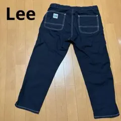Leeリー ブラック ストレッチ イージー ベイカー クロップドパンツ 日本製
