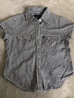 Ralph Lauren 半袖シャツ 130サイズ ネイビーチェック柄