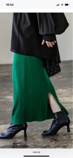 NOBLE ノーブル トタンテレコタイトスカート S 美品 グリーン 大人気完売