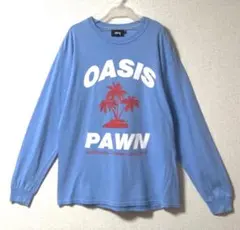 Stussy 長袖Tシャツ 両面プリント 水色 Sサイズのサムネイル