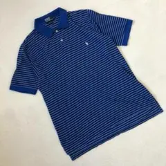 《 ポロ ラルフローレン 》 コットン100％ ポロシャツ 半袖 ブルー Ｌ