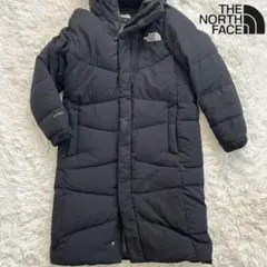 ノースフェイス ロング ダウンコート XS 黒 ドライベント バックロゴ