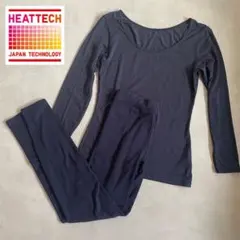 UNIQLO ユニクロ ヒートテック　レギンスUネック　ネイビー　上下セット