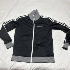 adidas ジャージ ブラック ホワイト ライン トラックジャケット