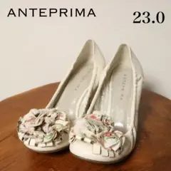 美品 ANTEPRIMA フラワーモチーフパンプス 日本製のサムネイル