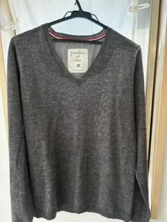 nano universe IV Vネックセーター着丈60cm 肩幅40cm