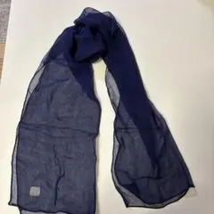 ネイビー シフォン ストール