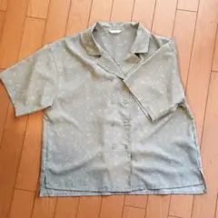 ehka sopo 花柄ダブル開襟ブラウス