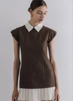 THETOE Leopoid Tweed Dress ブラウン Mサイズ THE TOE Leopold Tweed Dress ブラウン M - メルカリ