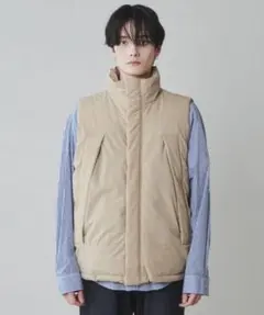 2023AW【LUCY】ミリタリーパデッドベストベージュSIZEM