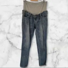 マタニティ デニム パンツ ライトブルー ジーンズ