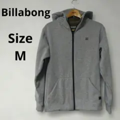Billabong グレー フルジップ パーカー Mサイズ