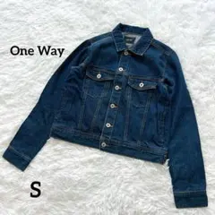 ワンウェイ/デニムジャケット/Gジャン/ショート丈/インディゴ/ブルー/S