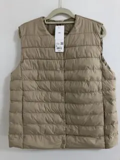 UNIQLO キルティングベスト XL ベージュ