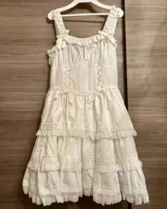 【Bacio Bouquet】人形物語 ジャンパースカート 白