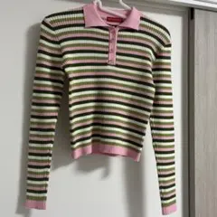 BITTER CELLS ストライプポロセーター