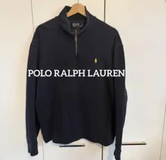 POLO RALPH LAUREN ハーフジップ スウェット ネイビー L