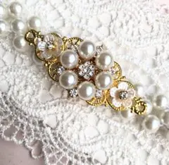 m*m様 飾り帯　パール　帯締め　ベルト　飾り紐　浴衣　夏　帯揚げ　振袖　成人式