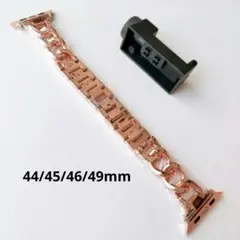 アップルウォッチ バンド 交換 ステンレス ピンクゴールド