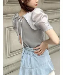 新品　RESEXXY　バックヨークシアースリーブニットトップス