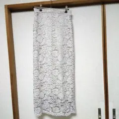 ジョイントスペース 総レース ロングタイトスカート ベージュのサムネイル