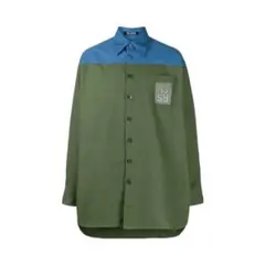RAF SIMONS Oversized bicolor denim shirtのサムネイル
