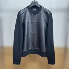 PRADA レザー切替スウェット ブラック Mのサムネイル