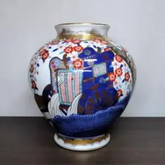有田焼 秀峰 色絵金彩 花瓶 山水図 和風陶器 壺 112991-2-001T - メルカリ