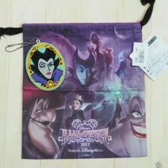 ディズニー ハロウィン 2017 ヴィランズワールド 巾着 ワッペンバッチ