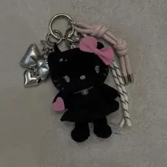 じゃらじゃらキーホルダー　キティ　ブラックキティ　バッグチャーム