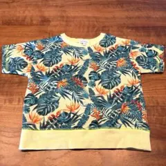 【美品】グリーンレーベルリラクシング 半袖 Tシャツ 95cm 総柄 ボタニカルのサムネイル