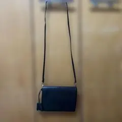 H＆Mブラックレザー ショルダーバッグ