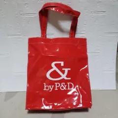 & by P&D トートバッグ 赤(レッド) エナメル調のサムネイル