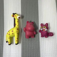 たべっ子どうぶつフィギュア キリン カバ ネコ 3点まとめ売り