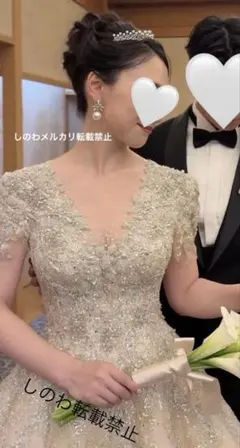 韓国ビジュウェディングドレス MONICA BLANCHE グリッタードレス韓国