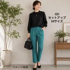 コーデ売り 通勤 オフィスカジュアル 秋 黒×緑 M