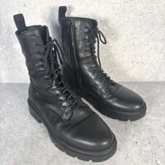 ファビオルスコーニ レースアップブーツ【36】23cm ブラック トラックソール