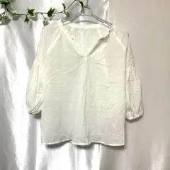 【アースミュージックアンドエコロジー】シャツ/ブラウス　長袖　刺繍　花柄