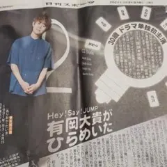 日刊スポーツ　Hey! Say! JUMP　有岡大貴　2021.5.8