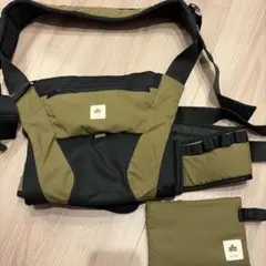 【ヒラチ】LOGOS 抱っこ紐 カーキ・ブラック LOGOS（ロゴス） 抱っこ紐 腰抱き 対面だっこ 丸洗い 出産祝い