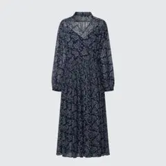 UNIQLO:C シフォンプリーツワンピース L