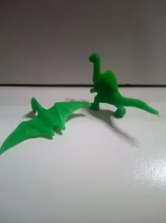 ミニフィギュア 怪獣 2体セット 緑色